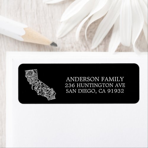 Editable Color CALIFORNIA Moving Announcement Label