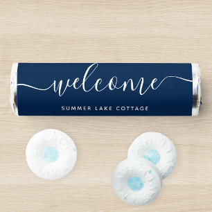 Editable Color Calligraphy Rental Property Welcome Breath Savers® Mints