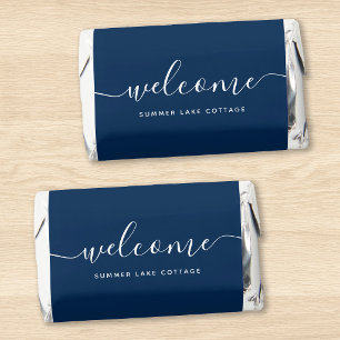 Editable Color Calligraphy Rental Property Welcome Hershey's Miniatures