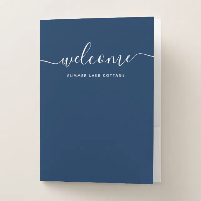 Editable Color Calligraphy Rental Property Pocket Folder Zazzle