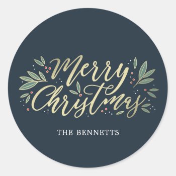 Editable Color Christmas Glow Sticker by berryberrysweet at Zazzle