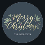 EDITABLE COLOR Christmas Glow Sticker<br><div class="desc">Our modern and chic personalized stickers can be used as envelope seals,  gift tags,  favor stickers,  items labels,  and more. The possibilities are endless so go ahead and use them creatively. Available in other colors. Custom colors are also available upon request.</div>