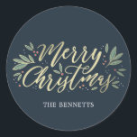 EDITABLE COLOR Christmas Glow Sticker<br><div class="desc">Our modern and chic personalized stickers can be used as envelope seals,  gift tags,  favor stickers,  items labels,  and more. The possibilities are endless so go ahead and use them creatively. Available in other colors. Custom colors are also available upon request.</div>