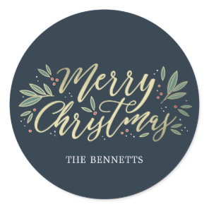 EDITABLE COLOR Christmas Glow Sticker