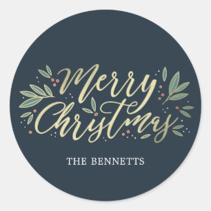 EDITABLE COLOR Christmas Glow Sticker