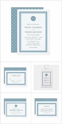 Editable Color Classic Round Monogram Wedding 1