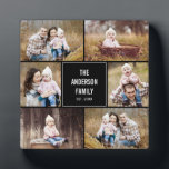 Editable Color Collage Custom Plaque<br><div class="desc">Simply personalize with your text and photo(s) and create a one-of-a-kind gift for yourself or someone you love! Background color can be changed to any color of your choice!</div>