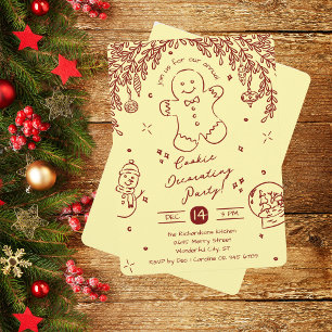 Editable Color Cookie Decorating Party Doodles Invitation