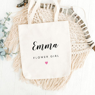 EDITABLE COLOR Custom Wedding Party Tote Bag