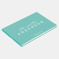 Editable Color Elegant Wedding Mr and Mrs Script Guest Book