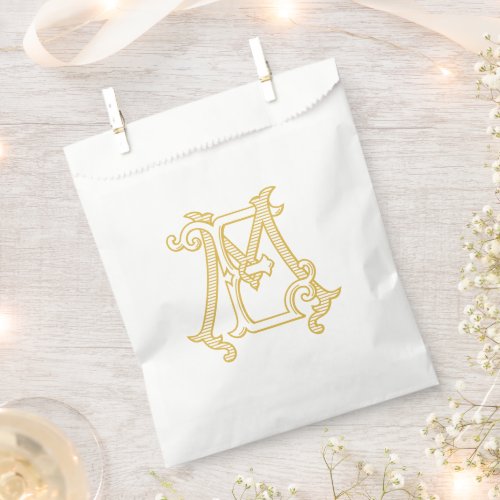 EDITABLE COLOR EM Monogram ME Logo Favor Bag