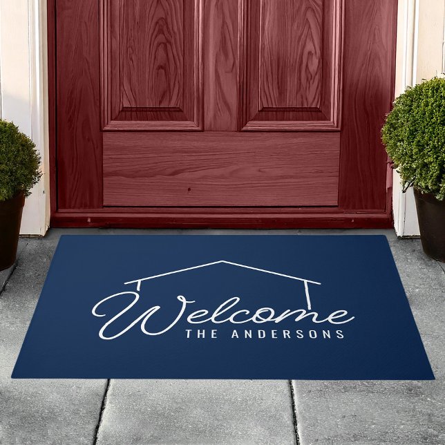 Editable Color Family Name House Welcome Doormat (Creator Uploaded)