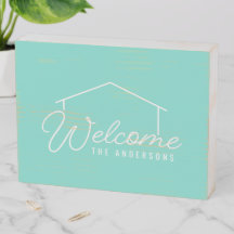 Editable Color Family Name House Welcome
