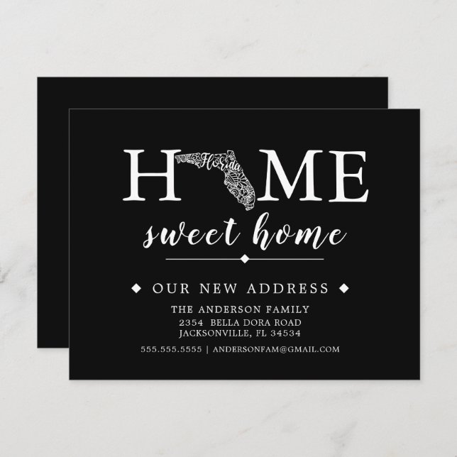 Editable Color FLORIDA Moving Announcement (Front/Back)