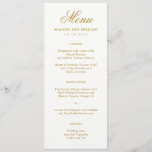 EDITABLE COLOR Flourish Script Menu Card
