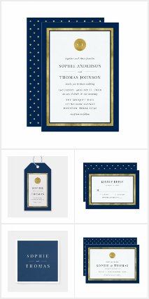 Editable Color Gold Round Monogram Wedding 3