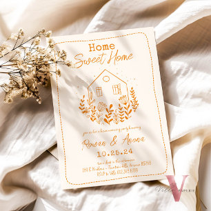 Editable Color Handdrawn Sweet House Warming Invitation