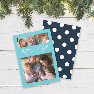 Editable Color Happy New Year Photo Card