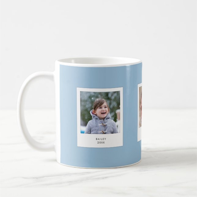 Editable Color Holiday Instant Photo Style Coffee Mug (Left)
