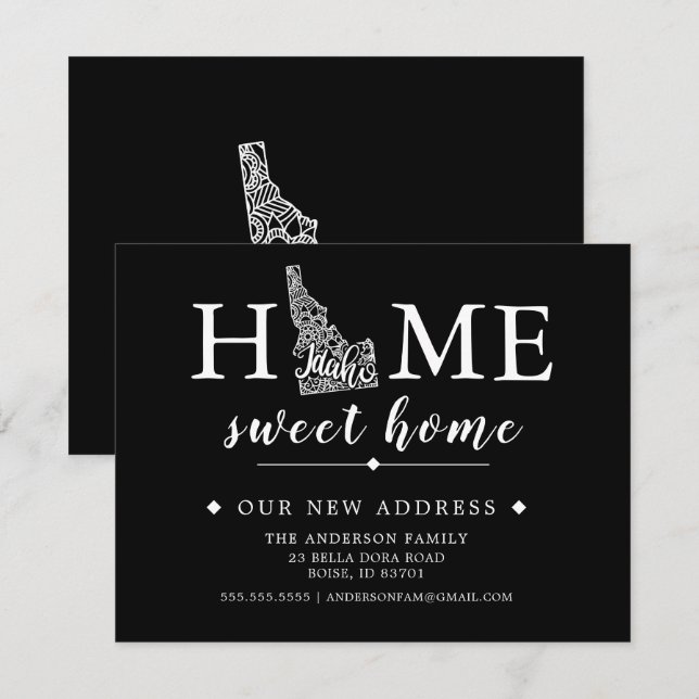 Editable Color IDAHO Moving Announcement (Front/Back)