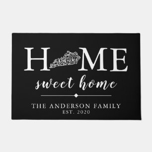 Editable Color KENTUCKY Personalized State Doormat