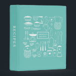 Editable Color Kitchen ToolsPersonalized Recipe<br><div class="desc">Pick your background color bridal shower recipe book featuring a black chalkboard background with white sketched kitchen tools. Background color can easily be changed by clicking on "Personalize this template" to "Click to customize further" then on the left hand side under layers you will find the background color link. Click...</div>
