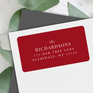 Editable Color Last Name Classic Return Address Label