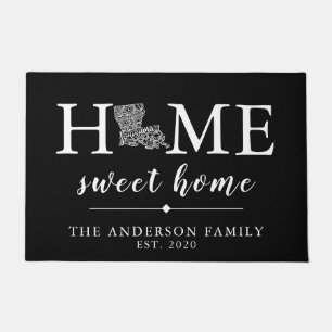 Editable Color LOUISIANA Personalized State Doormat
