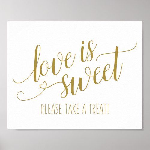 EDITABLE COLOR Love is Sweet Calligraphy Sign