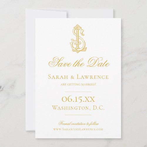 EDITABLE COLOR LS Monogram SL Monogram Save Date Save The Date