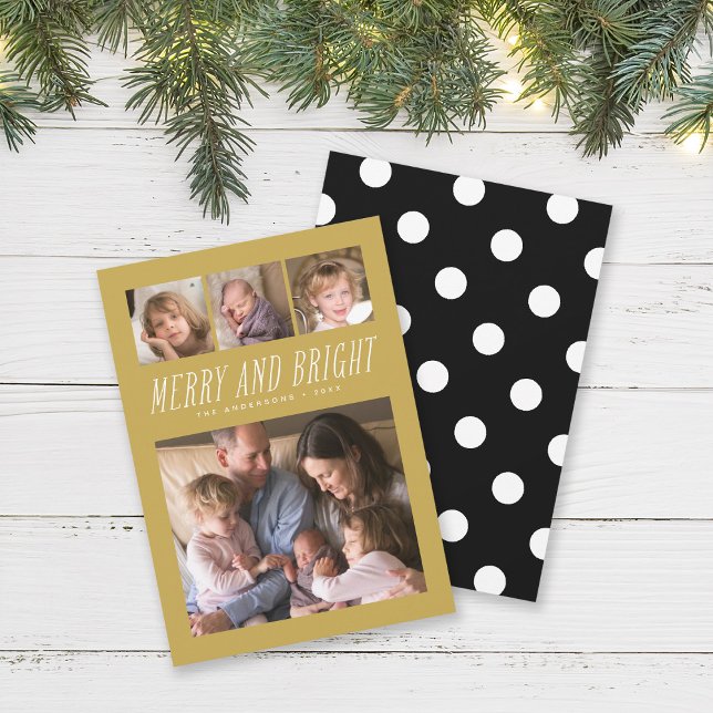 Editable Color Merry and Bright Photo Holiday Card (Creator Uploaded)