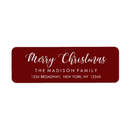 EDITABLE COLOR Merry Christmas Holiday Address Label