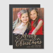 EDITABLE COLOR Merry Christmas Holiday Magnet (Front/Back)