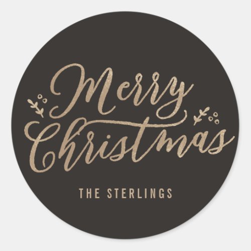 EDITABLE COLOR Merry Christmas Sticker or Label