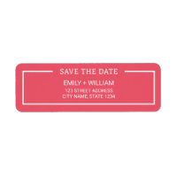 Editable Color Minimalist Save the Date Address Label
