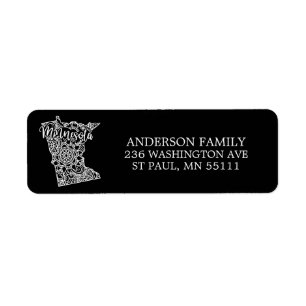 Editable Color MINNESOTA  Moving Announcement Label