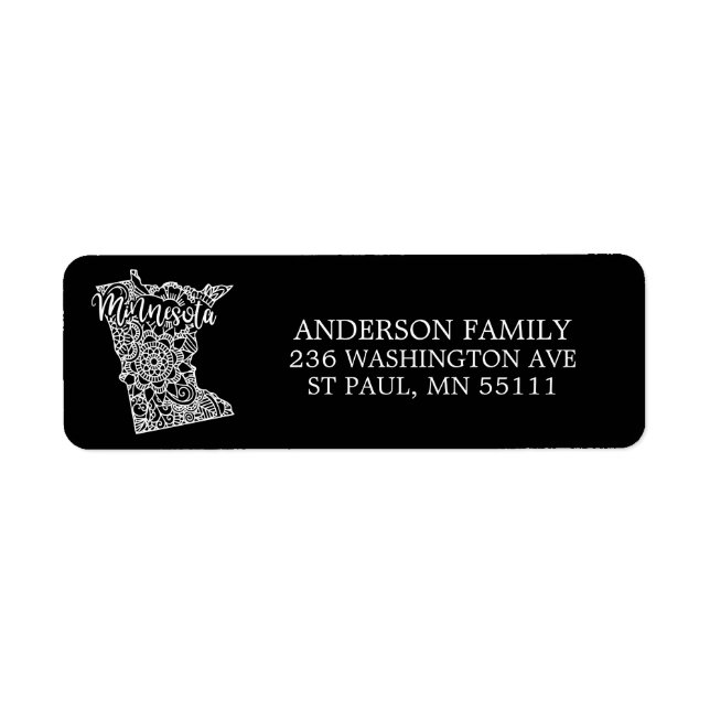 Editable Color MINNESOTA  Moving Announcement Label (Front)