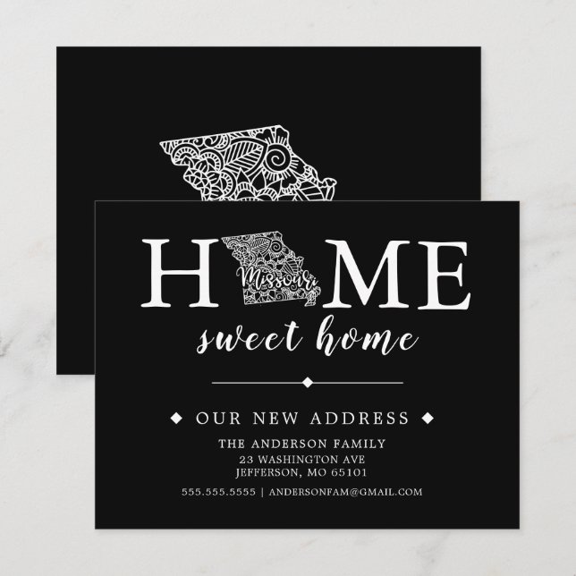 Editable Color MISSOURI Moving Announcement (Front/Back)