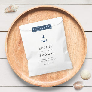 Editable Color Modern Classic Anchor Wedding Favor Bag
