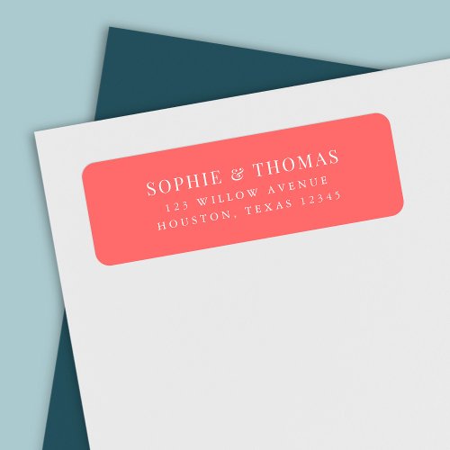 Editable Color Modern Classic Return Address Label