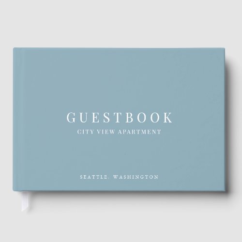 Editable Color Modern Classic Vacation Home Rental Guest Book