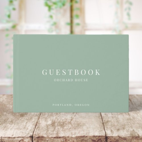 Editable Color Modern Classic Vacation Home Rental Guest Book