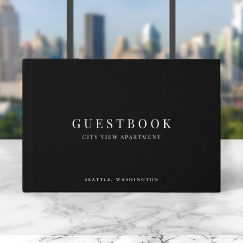 Editable Color Modern Classic Vacation Home Rental Guest Book