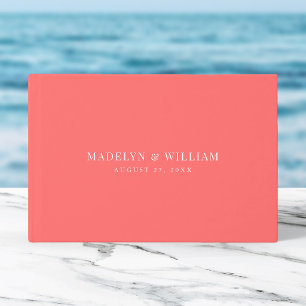 Editable Color Modern Classic Wedding Guest Book
