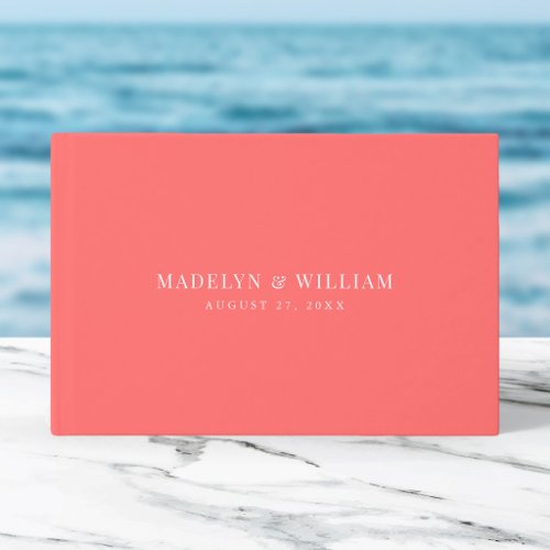 Editable Color Modern Classic Wedding Guest Book