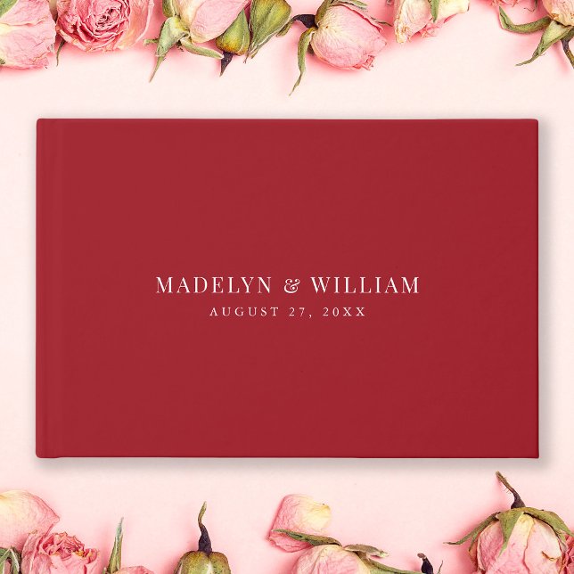 Editable Color Modern Classic Wedding Guest Book (Creator Uploaded)