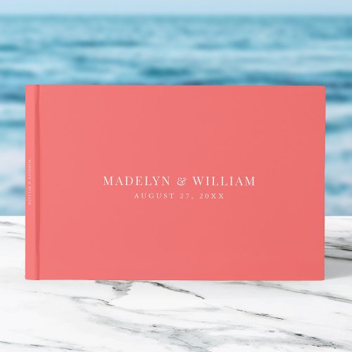 Editable Color Modern Classic Wedding Guest Book