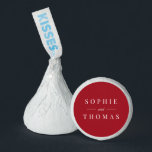 Editable Color Modern Classic Wedding  Hershey®'s Kisses®<br><div class="desc">Editable Color Modern Classic Wedding Hershey Kisses features the names of the wedding couple in white against an editable background color; to change it from red to the color of your choice, click the customize button. Personalize it by replacing the placeholder text with your details. For more options such as...</div>
