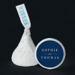 Editable Color Modern Classic Wedding  Hershey®'s Kisses®<br><div class="desc">Editable Color Modern Classic Wedding Hershey Kisses features the names of the wedding couple in white against an editable background color; to change it from blue to the color of your choice, click the customize button. Personalize it by replacing the placeholder text with your details. For more options such as...</div>