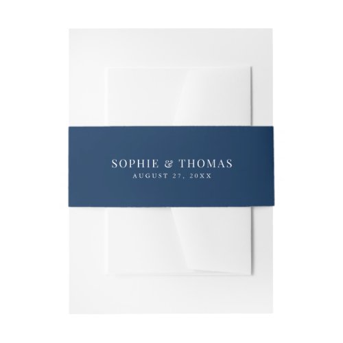 Editable Color Modern Classic Wedding Invitation Belly Band